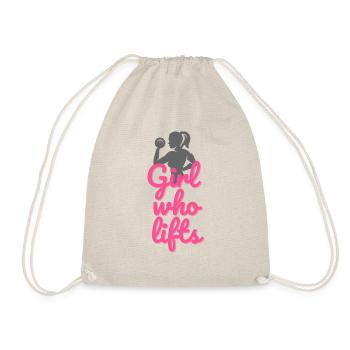 Girl who Lifts - Turnbeutel - Natur - Vorne