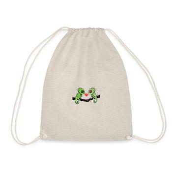 Chameleon Couple Valentine's Day - Drawstring Bag - nature - Front