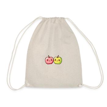 Apple Couple Love Heart Valentine's Day - Drawstring Bag - nature - Front