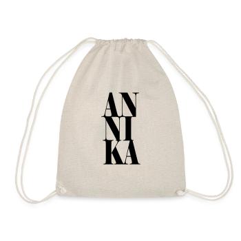 Annika Surname First name Modern font Word Art - Drawstring Bag - nature - Front