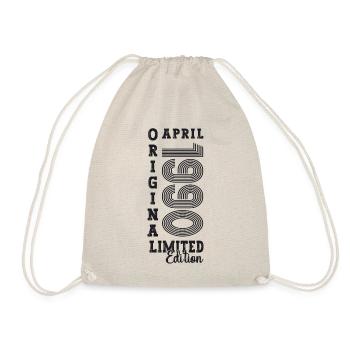 33rd birthday man April Born 1990 Original - Drawstring Bag - nature - Front