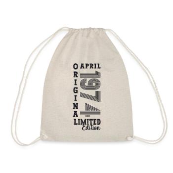 49th birthday man April Born 1974 Original - Drawstring Bag - nature - Front