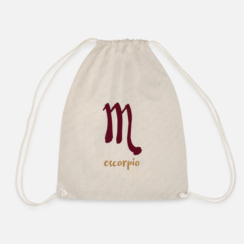 Scorpio Zodiac - Drawstring Bag - nature