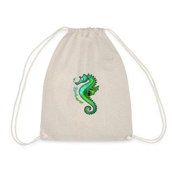 seahorse marine turquise - Turnbeutel - Natur - Vorne