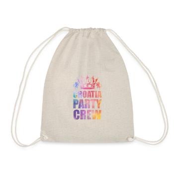 Croatia Party Crew Saying - Drawstring Bag - nature - Front
