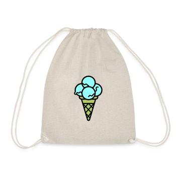 Eicreme Eis Lecker - Turnbeutel - Natur - Vorne