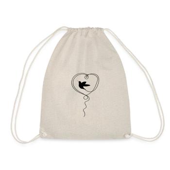Hummingbird Heart - Drawstring Bag - nature - Front