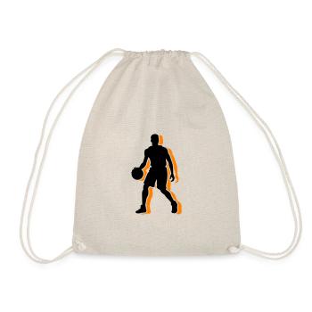 Symbole de joueur de basket-ball Joueur de basket-ball Homme - Sac de sport léger - nature - Devant