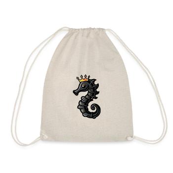 Couronne de bande dessinée hippocampe - Sac de sport léger - nature - Devant