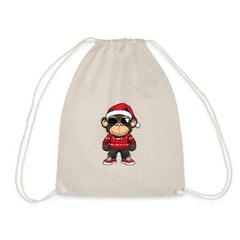 Monkey Christmas Ugly Christmas - Drawstring Bag - nature - Front