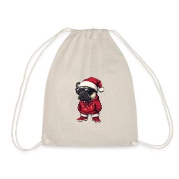 Bouledogue Français Chien Noël - Sac de sport léger - nature - Devant