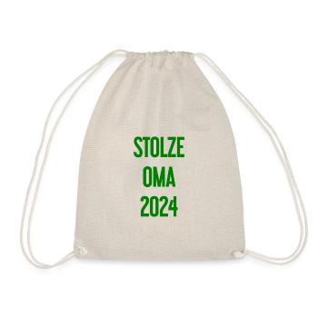 Stolze Oma 2024 – Perfekt für frischgebackene Omas - Turnbeutel - Natur - Vorne