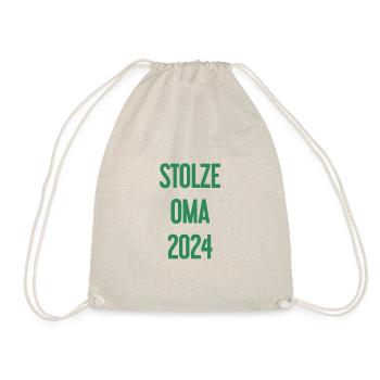 Stolze Oma 2024 – Perfekt für frischgebackene Omas - Turnbeutel - Natur - Vorne