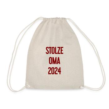 Stolze Oma 2024 – Perfekt für frischgebackene Omas - Turnbeutel - Natur - Vorne