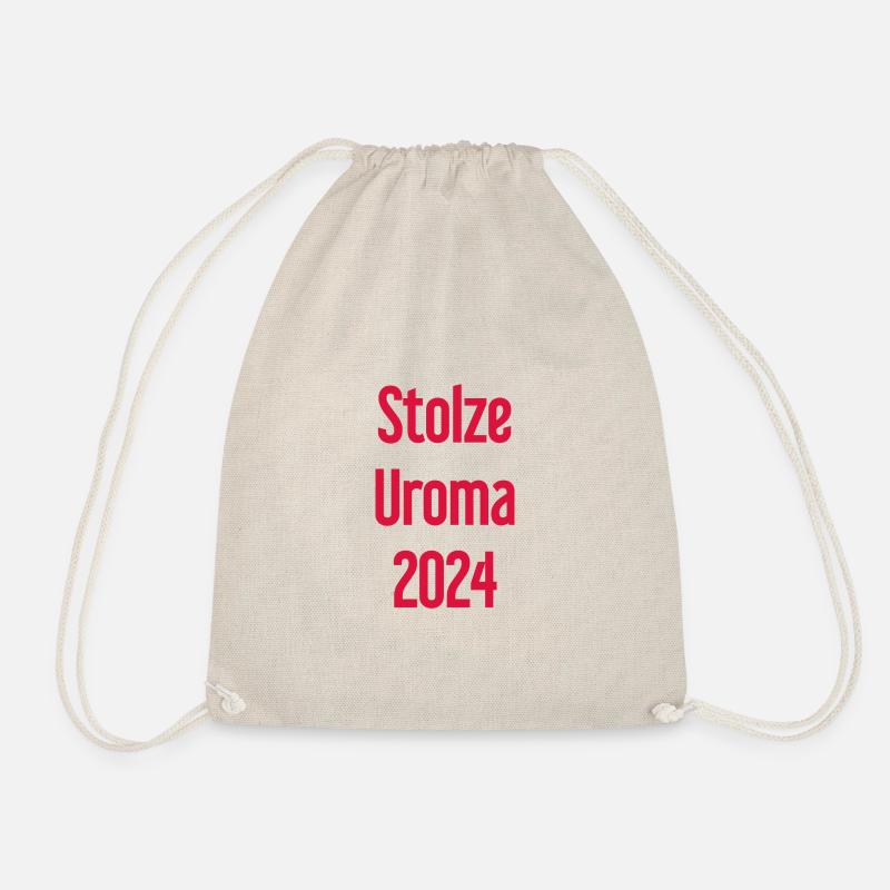 Proud great-grandma 2024 - Drawstring Bag - nature
