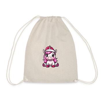 Unicorn Christmas Cute - Drawstring Bag - nature - Front