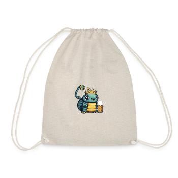 Worm Beer Funny - Drawstring Bag - nature - Front