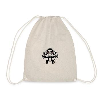 Party Monkey - Drawstring Bag - nature - Front
