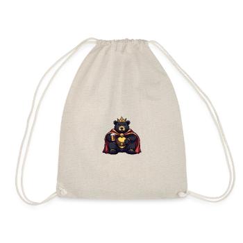 Bear Beer Funny - Drawstring Bag - nature - Front