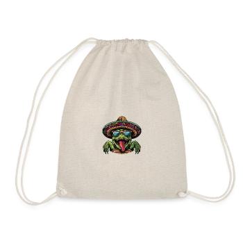 tortue bande dessinée drôle sombrero - Sac de sport léger - nature - Devant