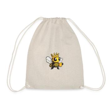 Bee Beer Funny - Drawstring Bag - nature - Front