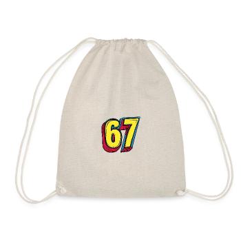 67 Zahl Symbol - Turnbeutel - Natur - Vorne