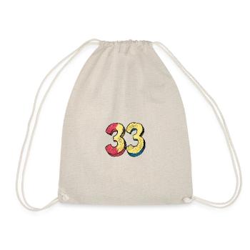 33 Symbole numérique - Sac de sport léger - nature - Devant