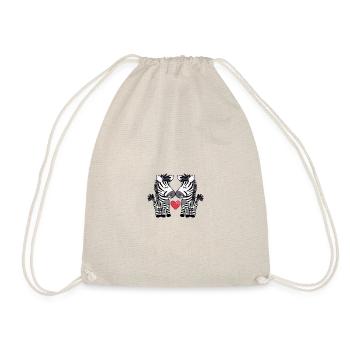 Zebra Couple Valentine's Day - Drawstring Bag - nature - Front