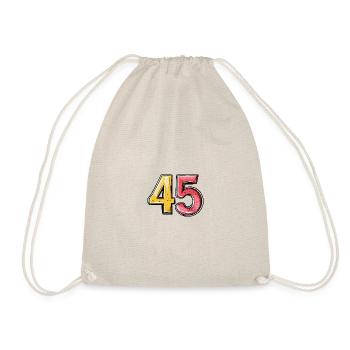 45 Zahl symbol - Turnbeutel - Natur - Vorne