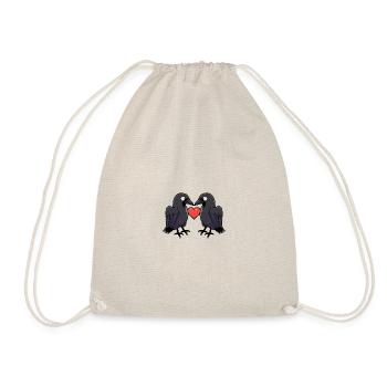 Corbeau Couple Crow e Saint-Valentin - Sac de sport léger - nature - Devant