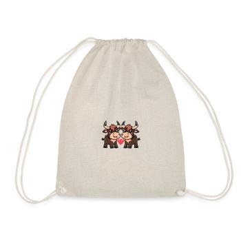 Taurus Couple Valentine's Day - Drawstring Bag - nature - Front