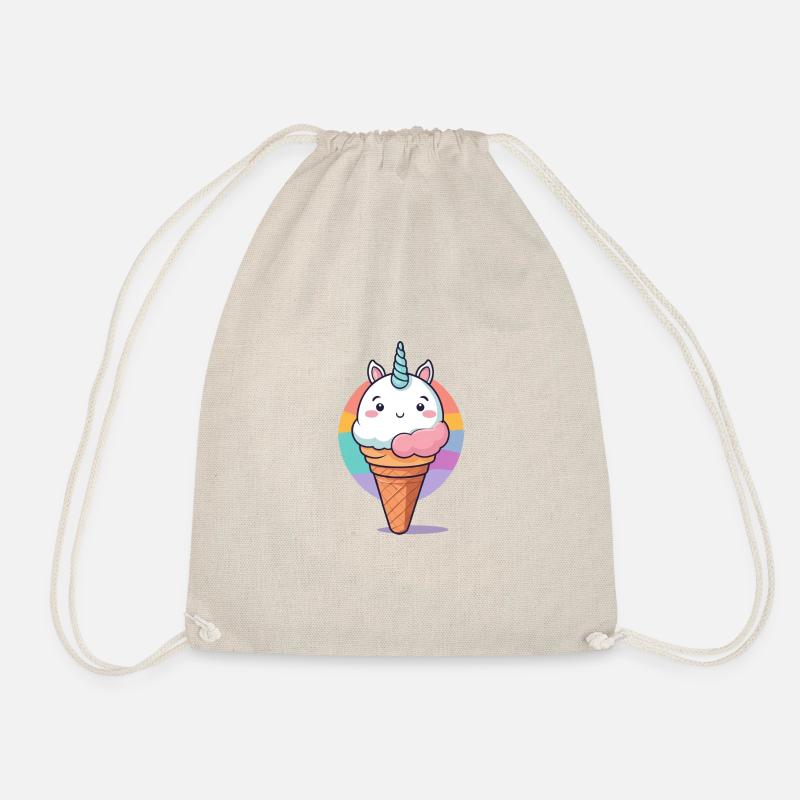 Einhorn Eis - Turnbeutel - Natur