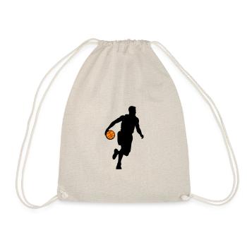 Basketballer Symbol Basketball Spieler Mann - Turnbeutel - Natur - Vorne