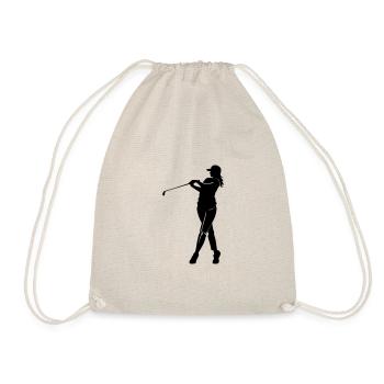 Golfeur Femme Icône - Sac de sport léger - nature - Devant