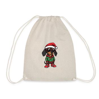 Teckel Chien Noël Noël Teckel - Sac de sport léger - nature - Devant