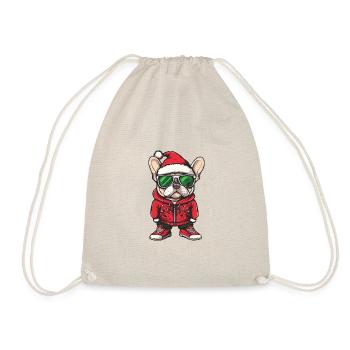 Bouledogue Français Chien Noël Noël - Sac de sport léger - nature - Devant