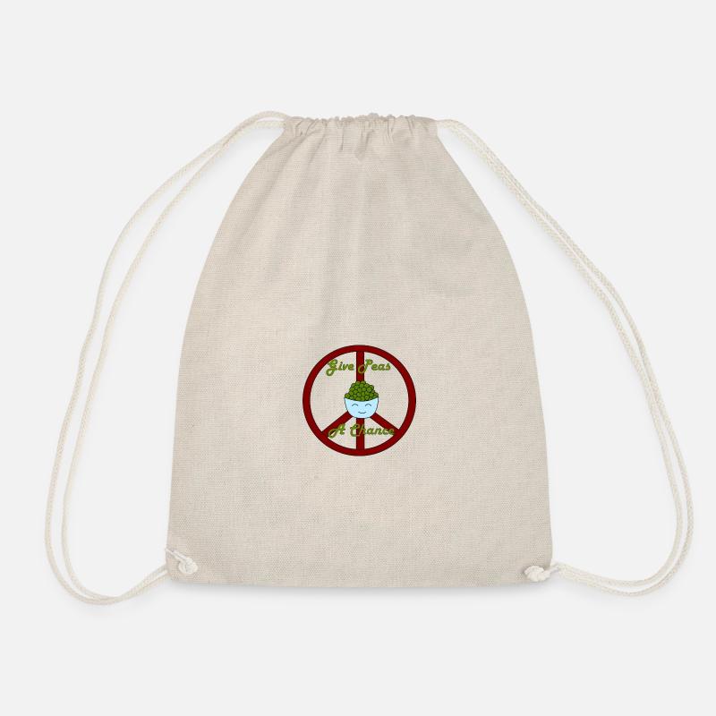 Give Peas A Chance - Drawstring Bag - nature