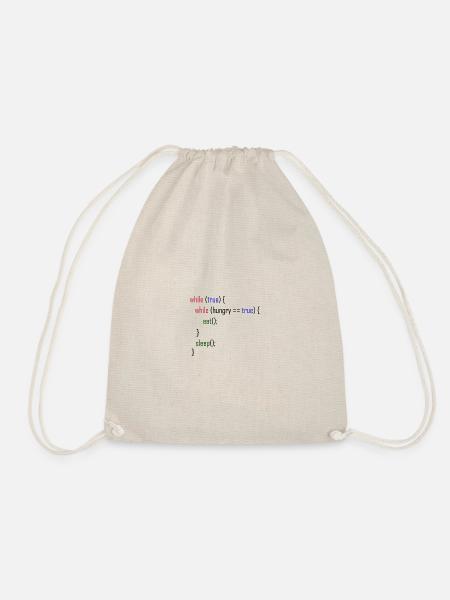 Eat - Sleep - Repeat Code Shirt - Turnbeutel - Natur