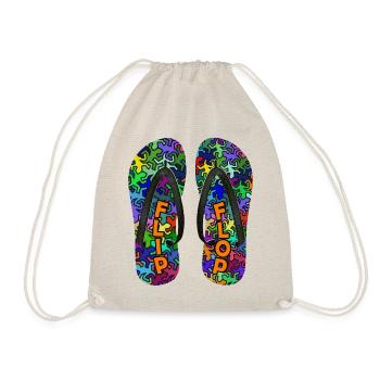 Geckos FLIP FLOP - Turnbeutel - Natur - Vorne
