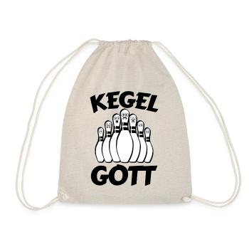 Kegel Gott Bowling - Turnbeutel - Natur - Vorne