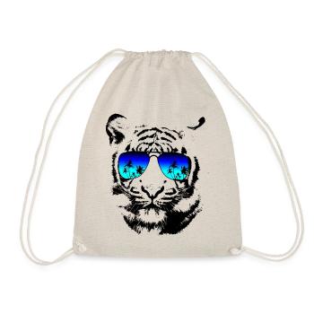 Holiday Tiger avec des lunettes de soleil d'été - Sac de sport léger - nature - Devant