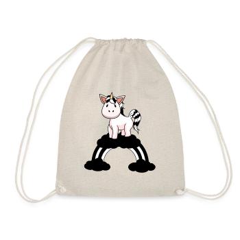 Licorne noire blanche Fantastique Fictional Animals Fable - Sac de sport léger - nature - Devant