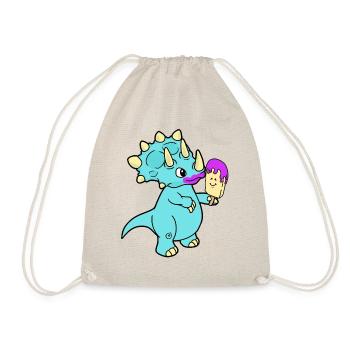 Dino Hunger Ice Fantasy Children Baby - Drawstring Bag - nature - Front
