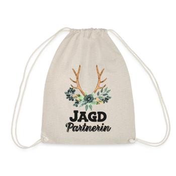 Jagdpartnerin Nachwuchsjägerin Jagd Papa ist Jäger - Turnbeutel - Natur - Vorne