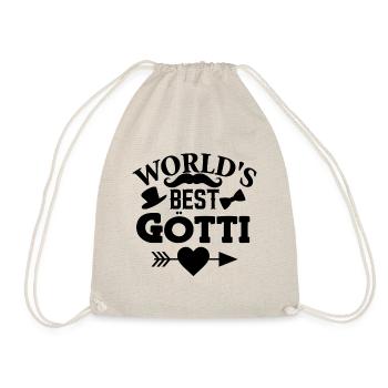 Bester Götti der Welt Patenonkel Schweiz Taufgötti - Turnbeutel - Natur - Vorne