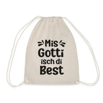 Mis Gotti isch di best Patentante Taufe Patin - Turnbeutel - Natur - Vorne
