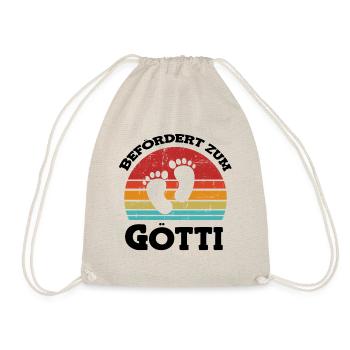 Befördert zum Götti Patenonkel Schweiz - Turnbeutel - Natur - Vorne