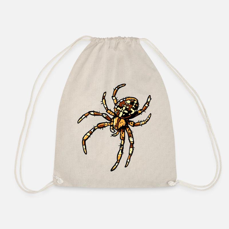 Cross spider - Drawstring Bag - nature