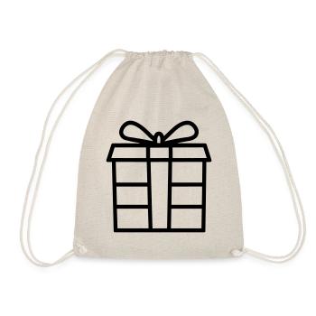 Kleine Geschenkbox - Turnbeutel - Natur - Vorne