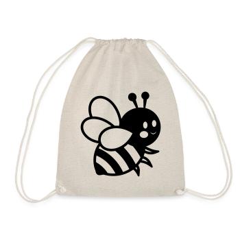 Bee - Drawstring Bag - nature - Front